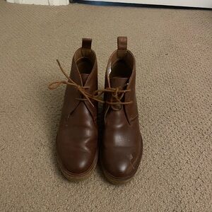 Classic Brown Booties with Smooth Leather